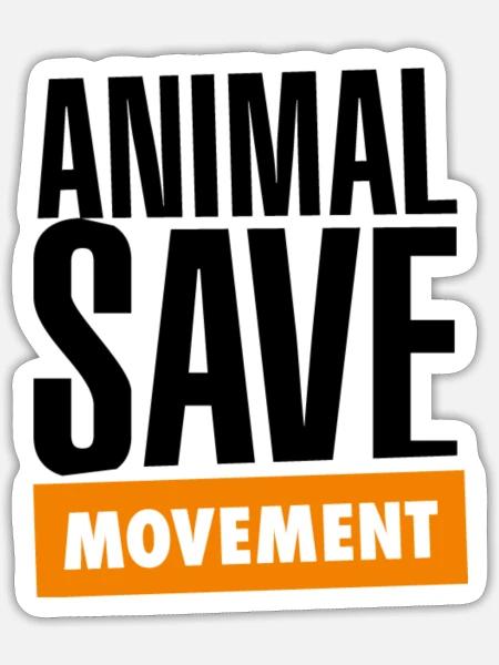 The Save Movement - Sticker Größe S (10 x 10 cm) - Mattweiß