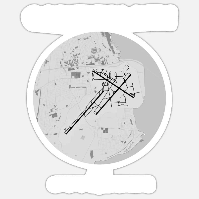 Copenhagen CPH (light) - Sticker taille S (10 x 10 cm) - blanc mat