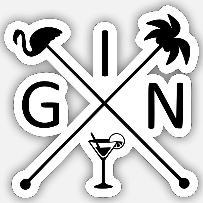 GIN Logo Sticker Größe S (10 x 10 cm)