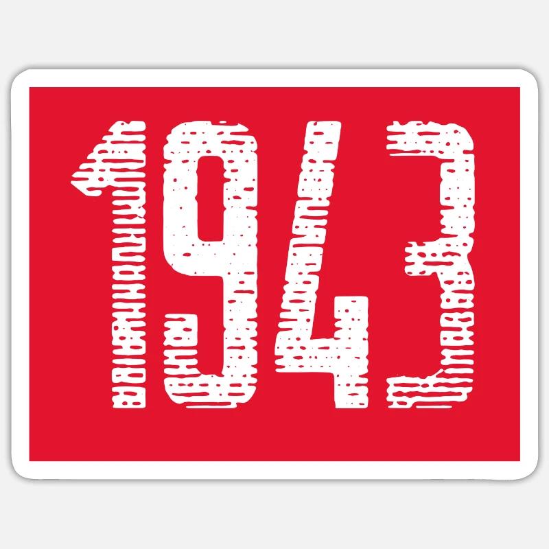 1943 - Sticker taille S (10 x 10 cm) - blanc mat