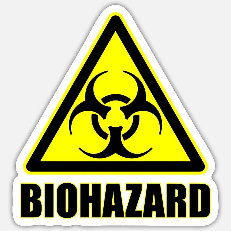 Biohazard - Sticker taille S (10 x 10 cm) - blanc mat
