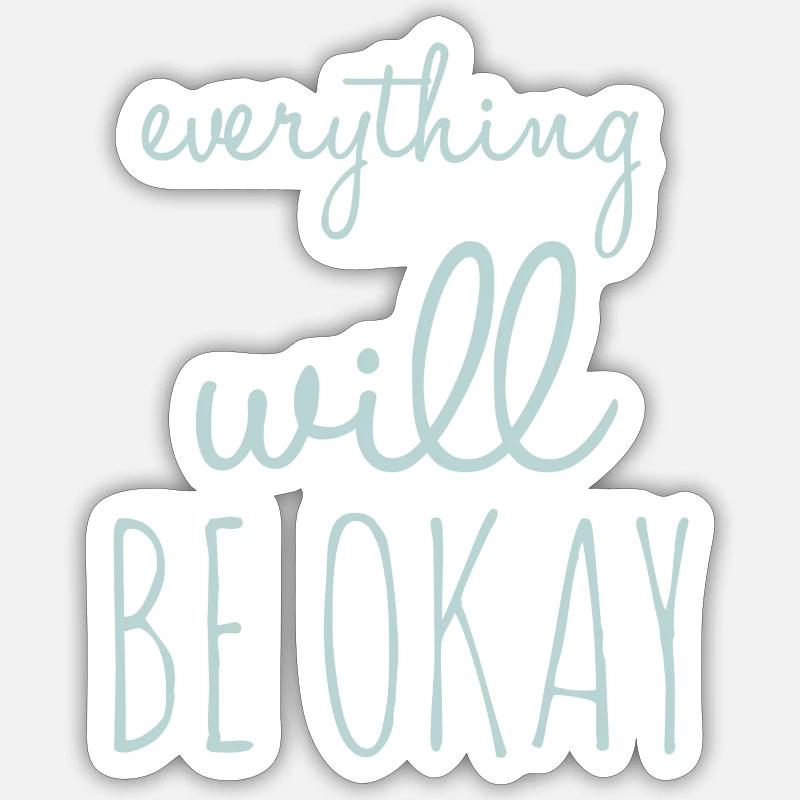 Alles wird gut Optimismus Sticker Größe S (10 x 10 cm)