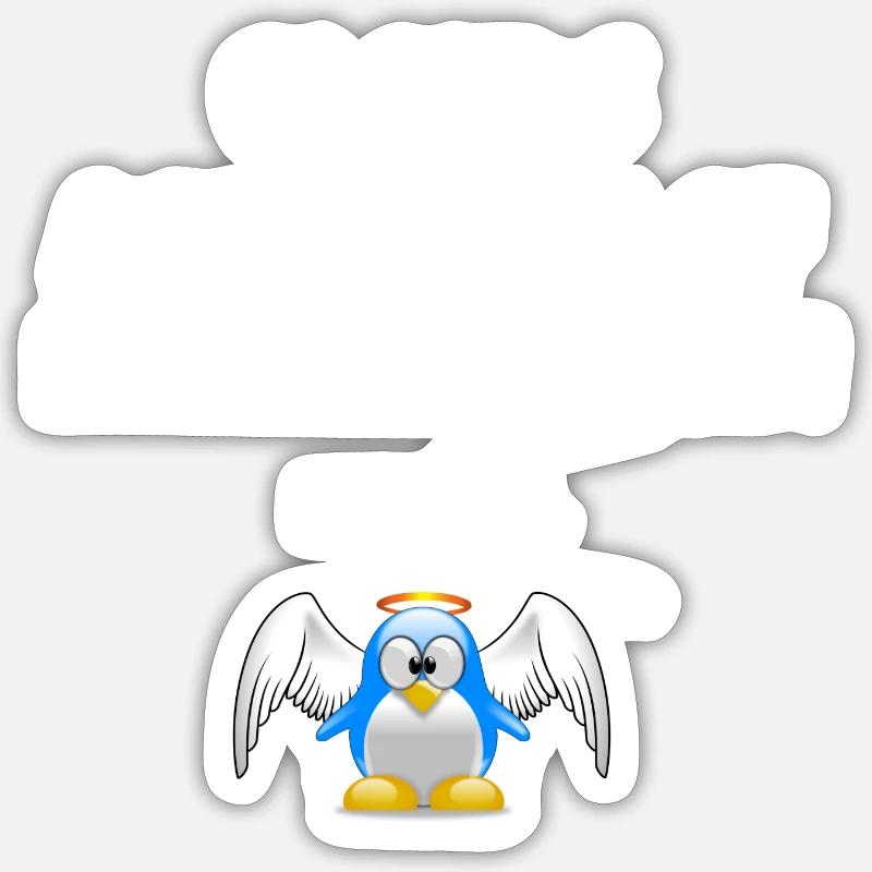 Linux Server lustiger Spruch mit Pinguin - Sticker Größe S (10 x 10 cm) - Mattweiß