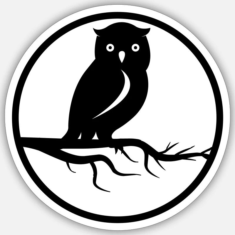 Eule Sticker Größe S (10 x 10 cm)