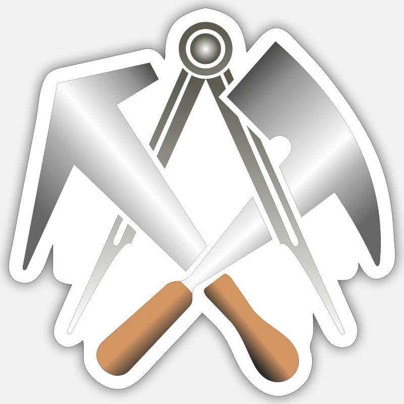 Marque d’artisan, couvreur sans écriture, logo Sticker taille S (10 x 10 cm)
