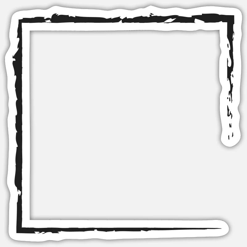 Symbol Vierreck Grunge - Sticker taille S (10 x 10 cm) - blanc mat