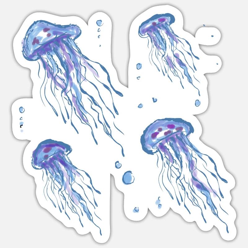 Jellyfish Sticker size S (10 x 10 cm)