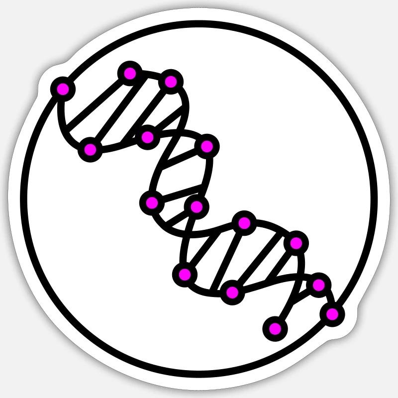 ADN - Sticker taille S (10 x 10 cm) - blanc mat