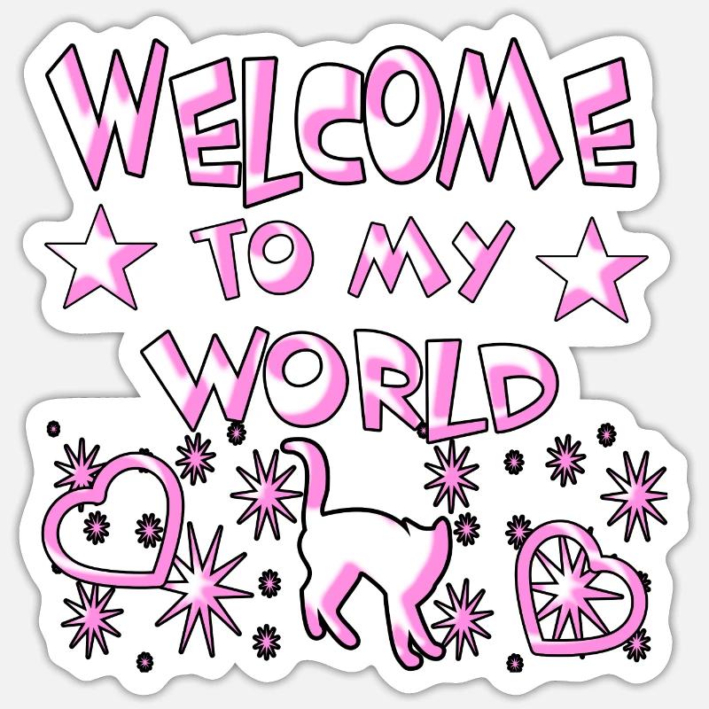 Cat - Sticker size S (10 x 10 cm) - white matte