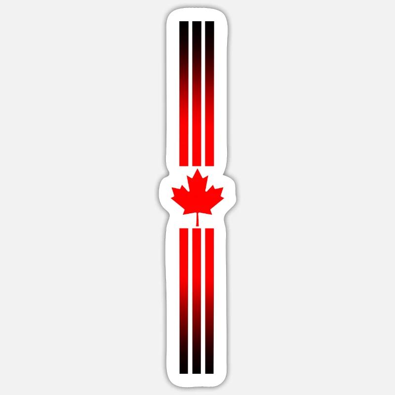 Red Canada Leaf Logo Sticker size S (10 x 10 cm)
