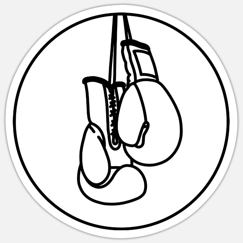 Boxe - Gants de boxe Sticker taille S (10 x 10 cm)