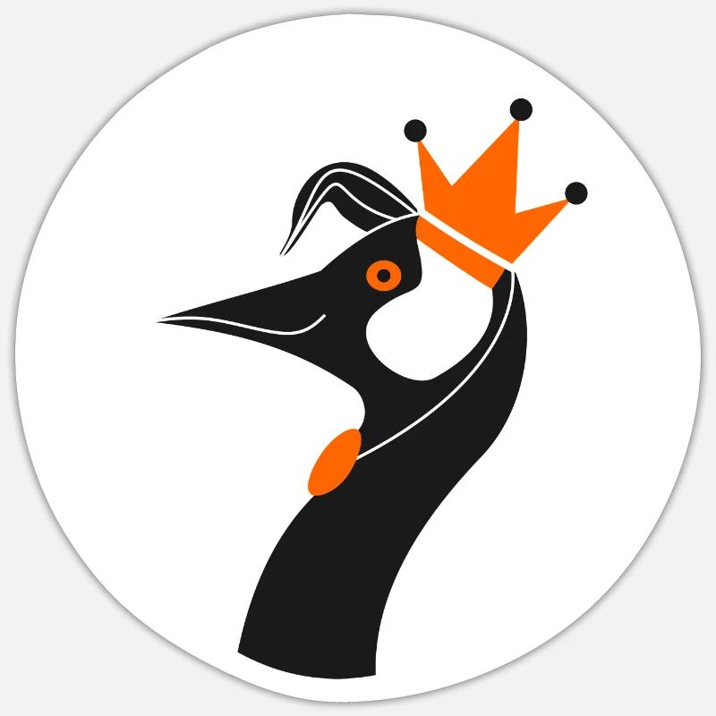 Crane Sticker size S (10 x 10 cm)