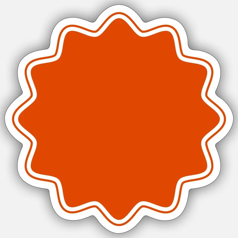 Emblem | Form | Stern runde Ecken (Vectorgraphic) Sticker Größe S (10 x 10 cm)