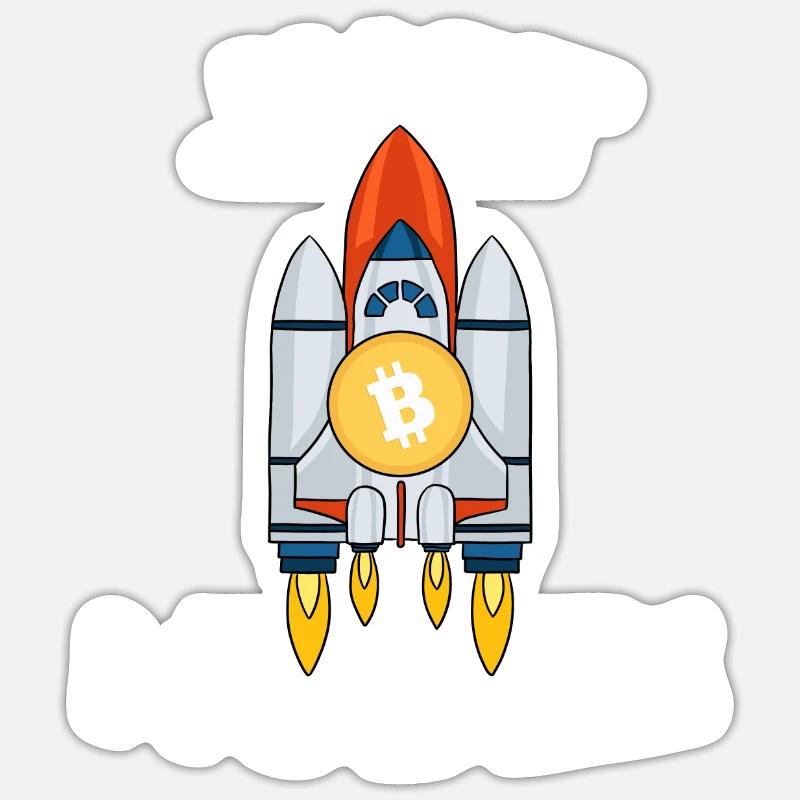 Bitcoin - Sticker Größe S (10 x 10 cm) - Mattweiß