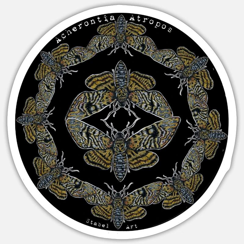 death's head moth Sticker size S (10 x 10 cm)