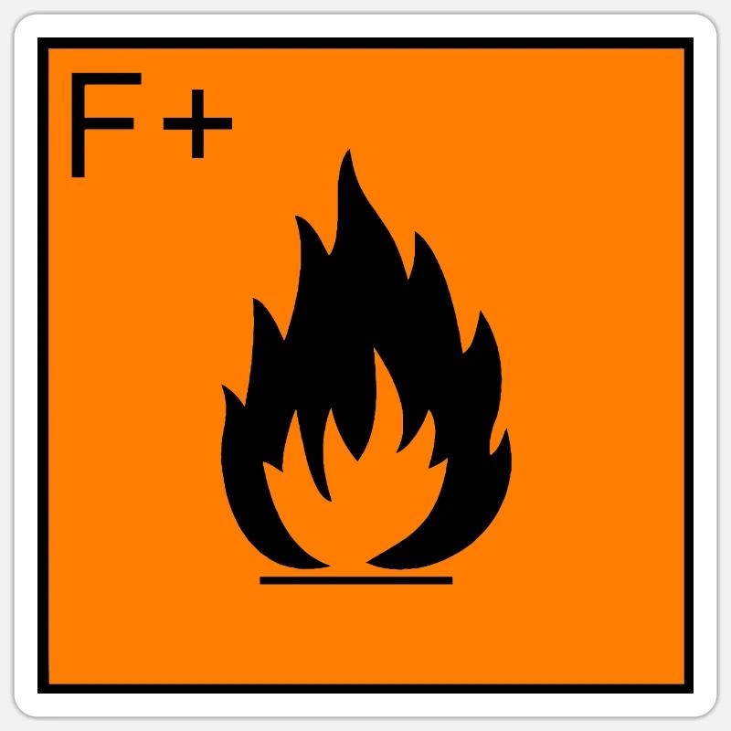 Extremely Flammable, Extremely Flammable - Sticker size S (10 x 10 cm) - white matte