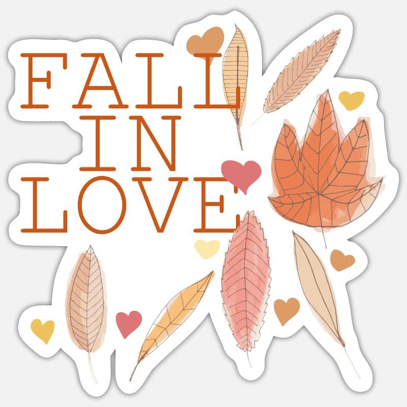 Herbst Blatt Wald Baum Geschenkidee - Sticker Größe S (10 x 10 cm) - Mattweiß