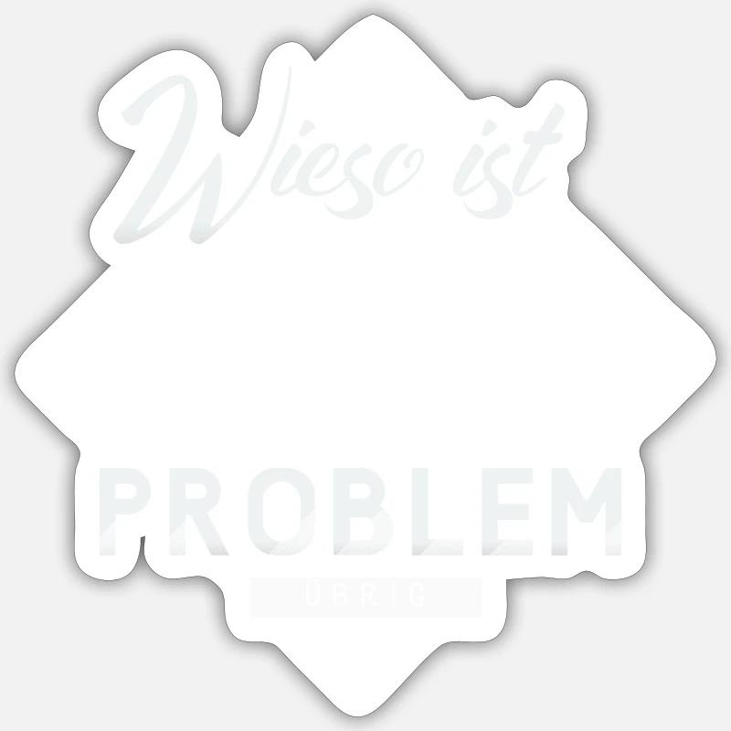Lösung Problem - Sticker Größe S (10 x 10 cm) - Mattweiß