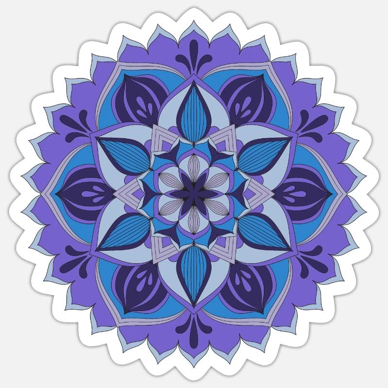 Mandala - Sticker size S (10 x 10 cm) - white matte