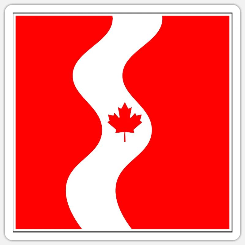 Drapeau du Canada Sticker taille S (10 x 10 cm)
