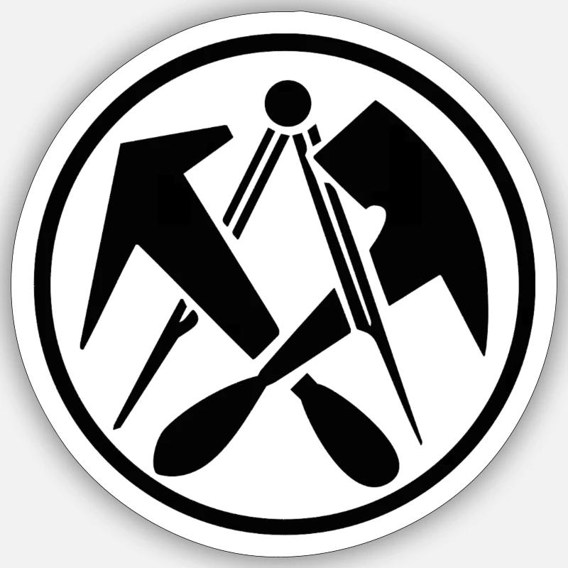 Logo du couvreur - Sticker taille S (10 x 10 cm) - blanc mat