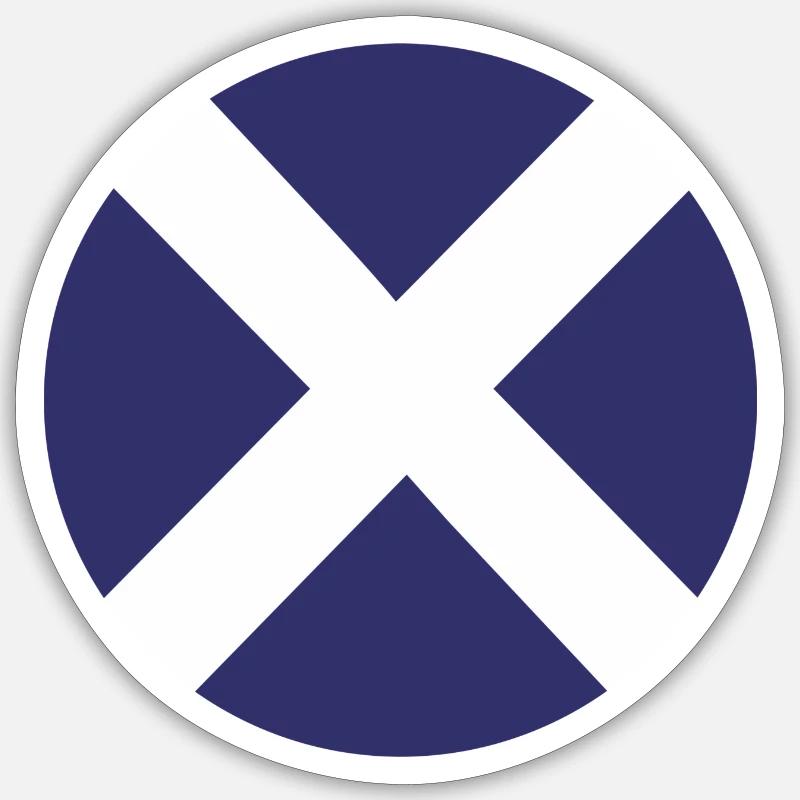 cible du drapeau écossais Sticker taille S (10 x 10 cm)