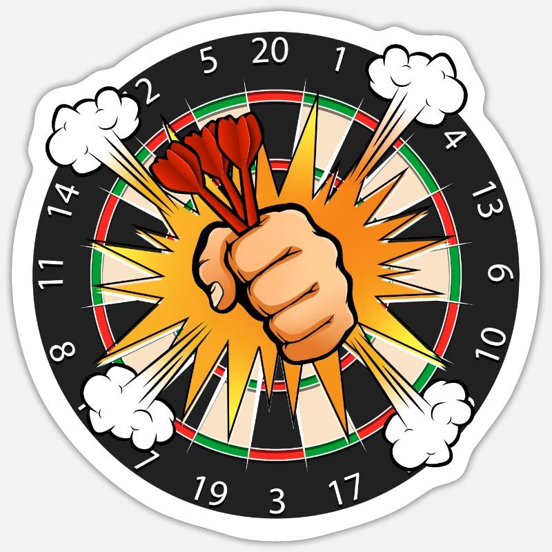 Dartboard Comic Boom - Sticker taille S (10 x 10 cm) - blanc mat