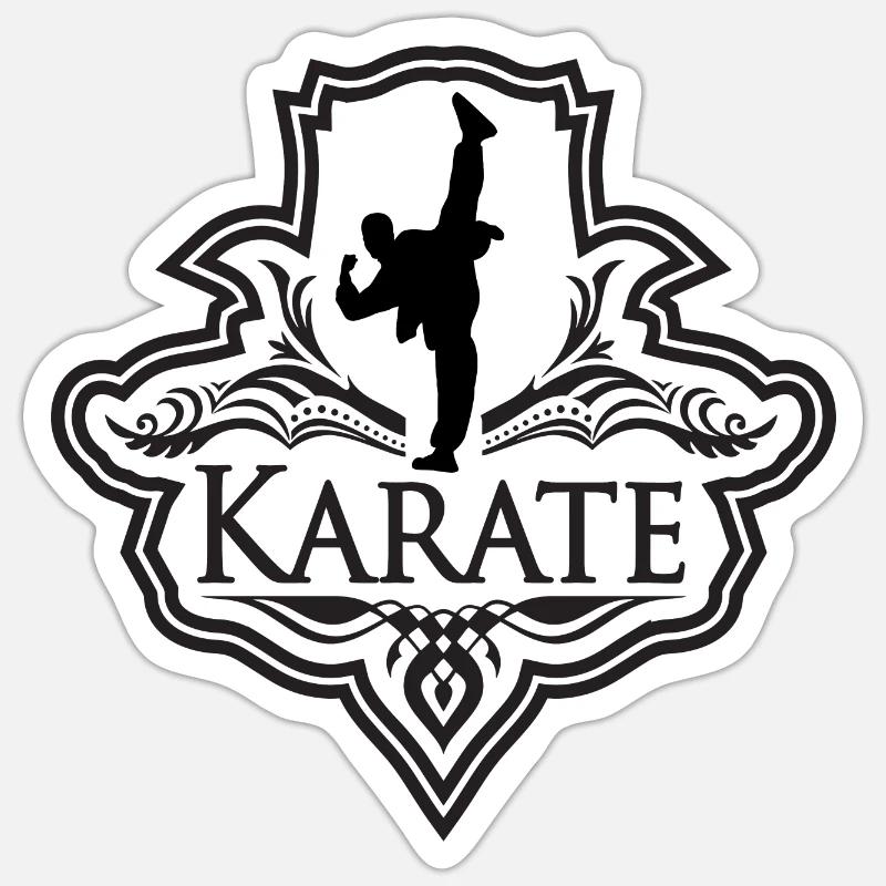 Karate - Sticker size S (10 x 10 cm) - white matte