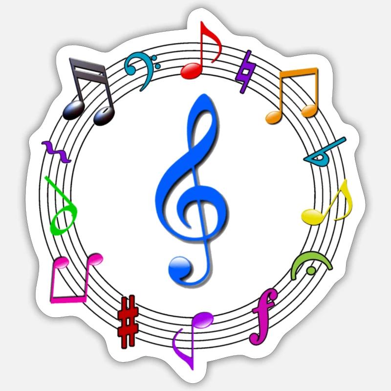 Clef - Sticker size S (10 x 10 cm) - white matte
