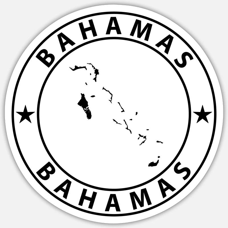 Bahamas - Sticker size S (10 x 10 cm) - white matte