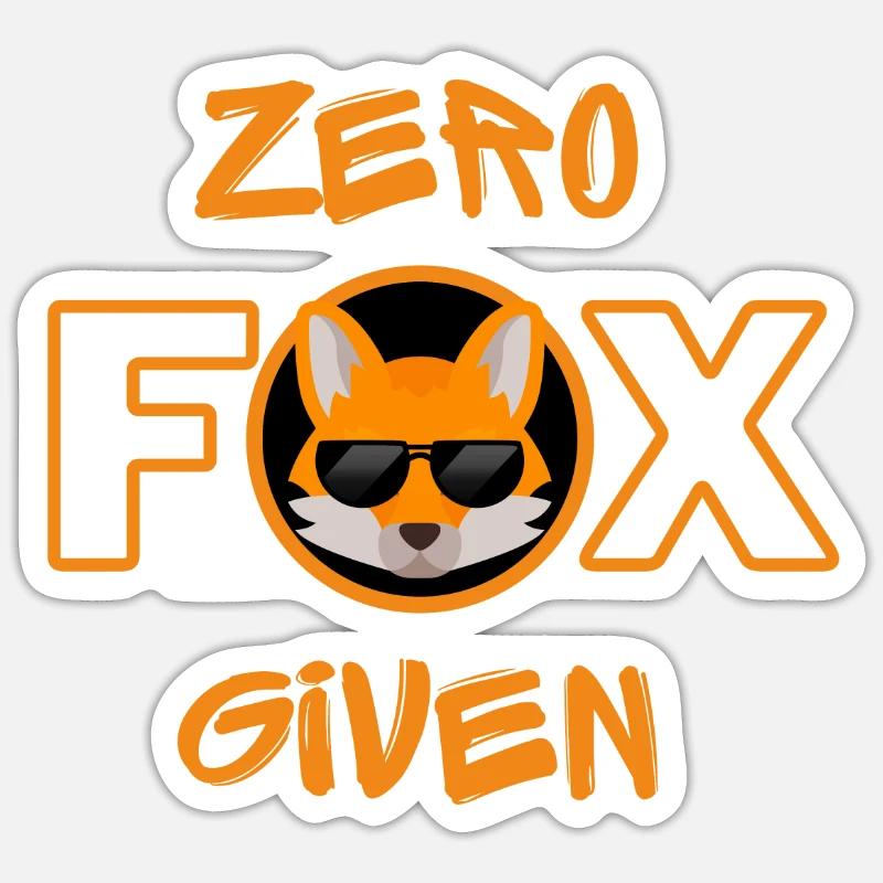 Zero Fox Given - Sticker size S (10 x 10 cm) - white matte