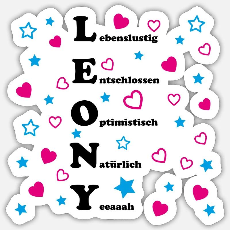 Leony Sticker Größe S (10 x 10 cm)