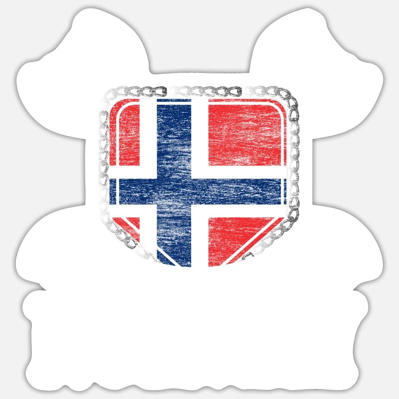 Norway State - Sticker size S (10 x 10 cm) - white matte
