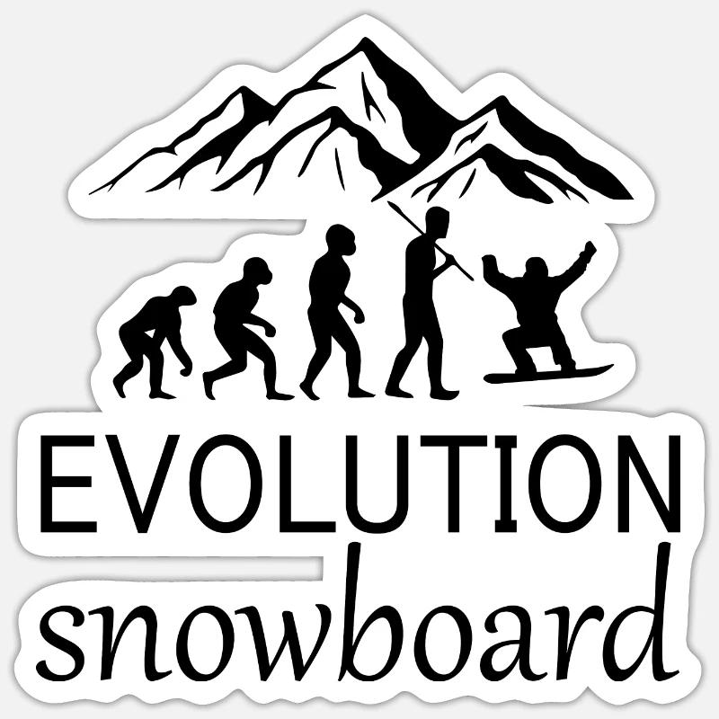 Snowboard Snowboarder - Sticker size S (10 x 10 cm) - white matte