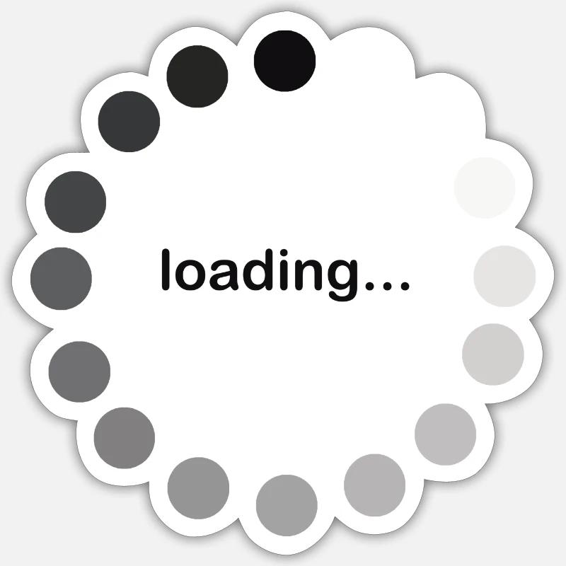 Loading - Sticker size S (10 x 10 cm) - white matte