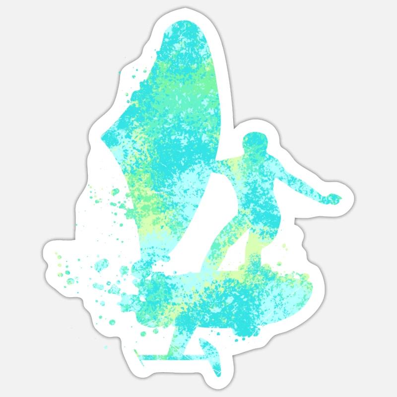 Double exposition Wing Foiling Hydrofoiling Cadeau Sticker taille S (10 x 10 cm)