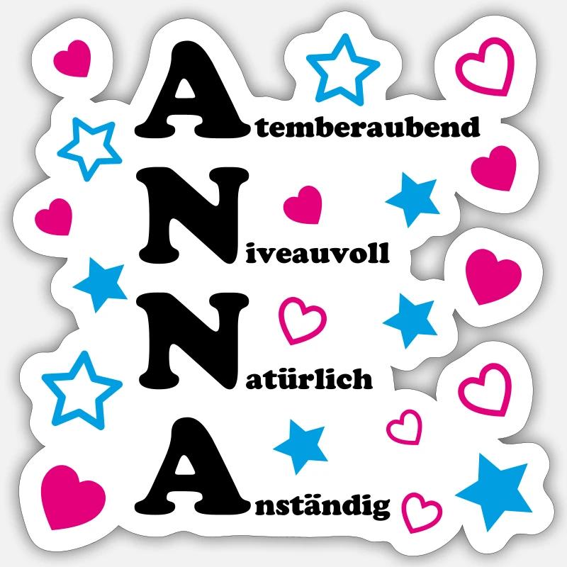 Anna Sticker Größe S (10 x 10 cm)