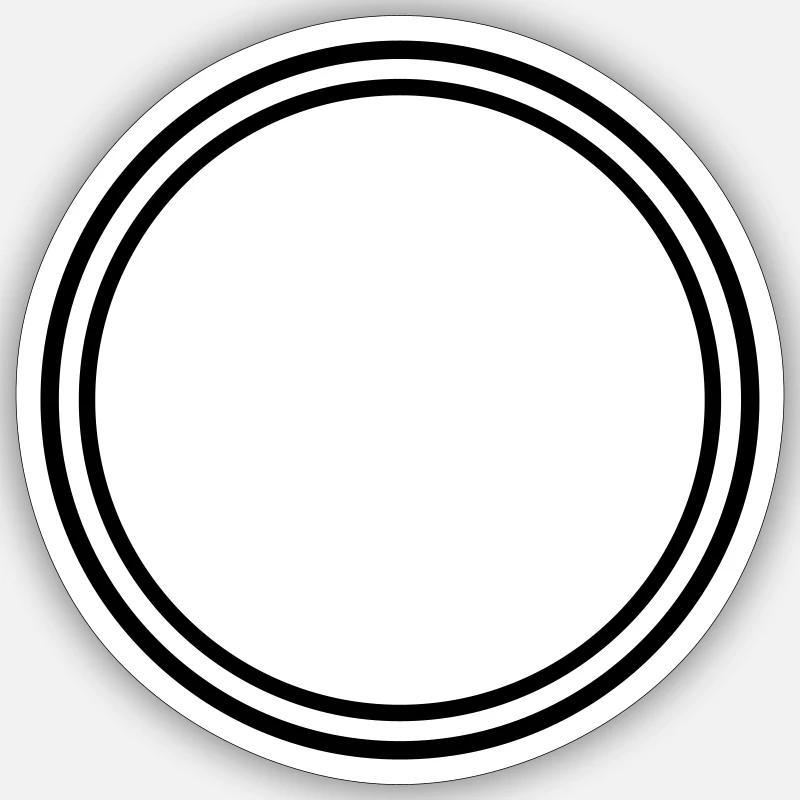 Symbole de cercle - Sticker taille S (10 x 10 cm) - blanc mat