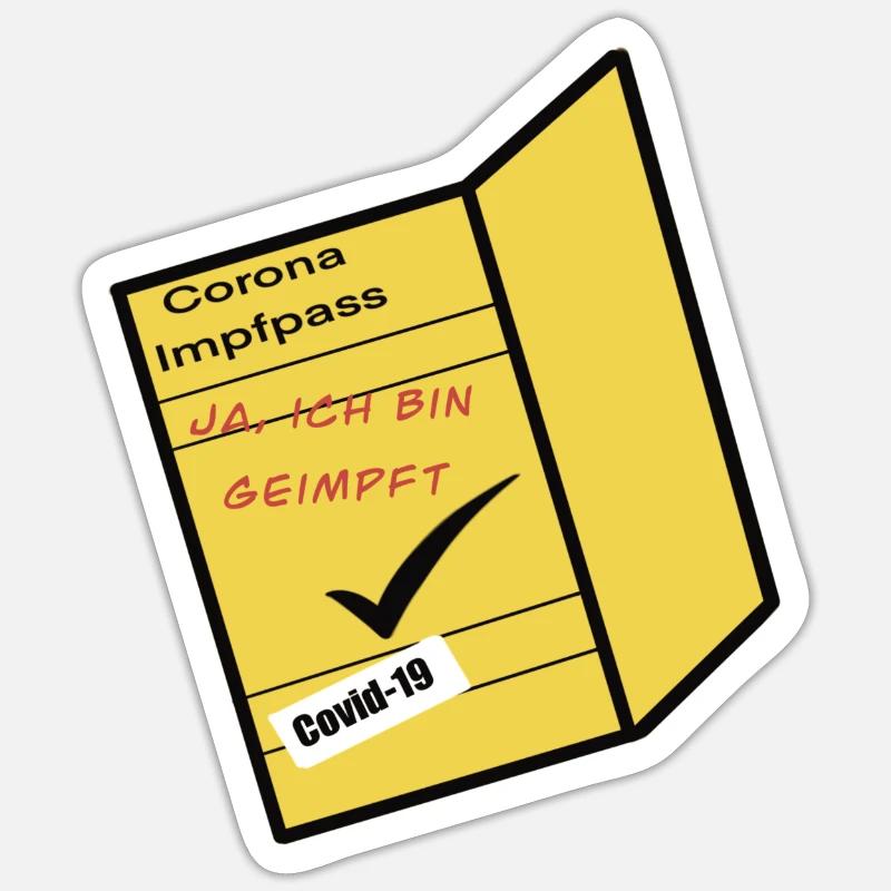 Impfpass Covid19 - Sticker Größe S (10 x 10 cm) - Mattweiß