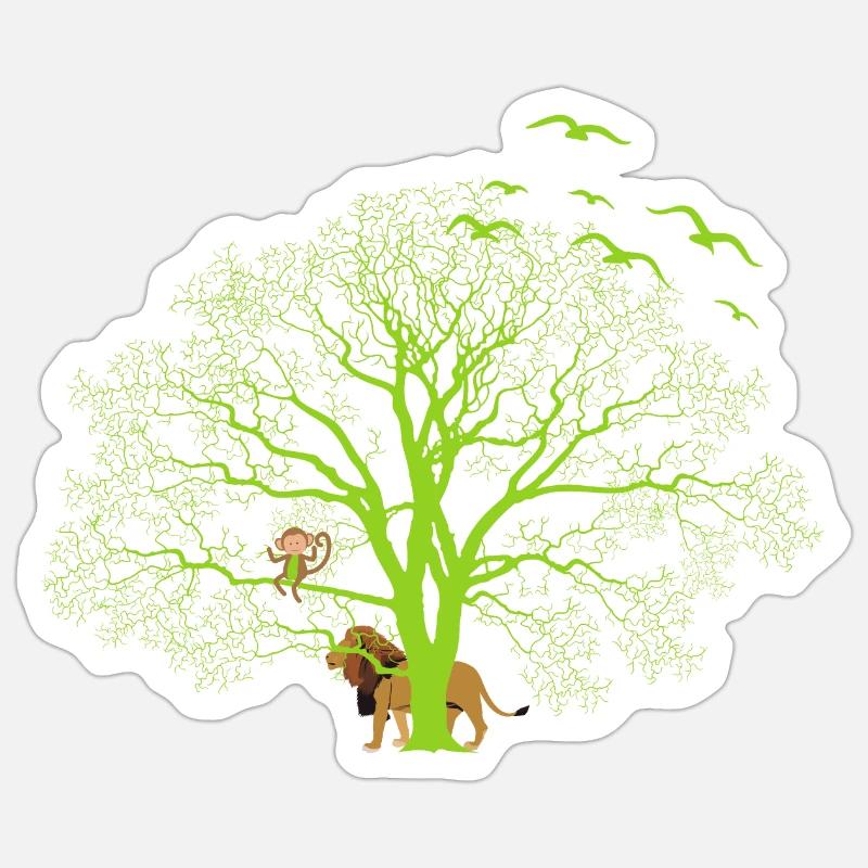 Magic tree - Sticker size S (10 x 10 cm) - white matte
