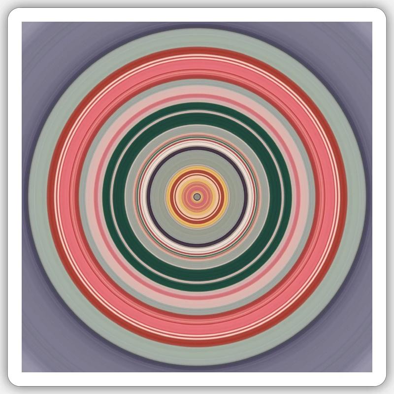 Circles - Sticker Größe S (10 x 10 cm) - Mattweiß