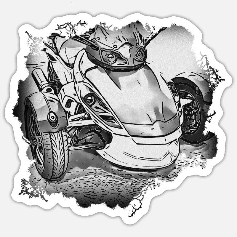 Spyder RT - Sticker Größe S (10 x 10 cm) - Mattweiß