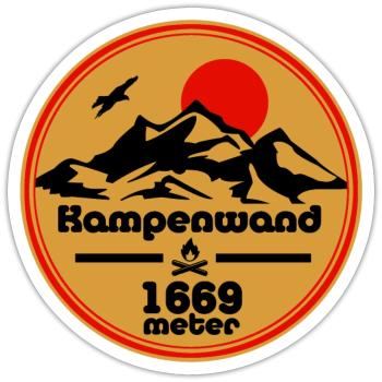 kampenwand - Sticker Größe S (10 x 10 cm) - Mattweiß - Vorne