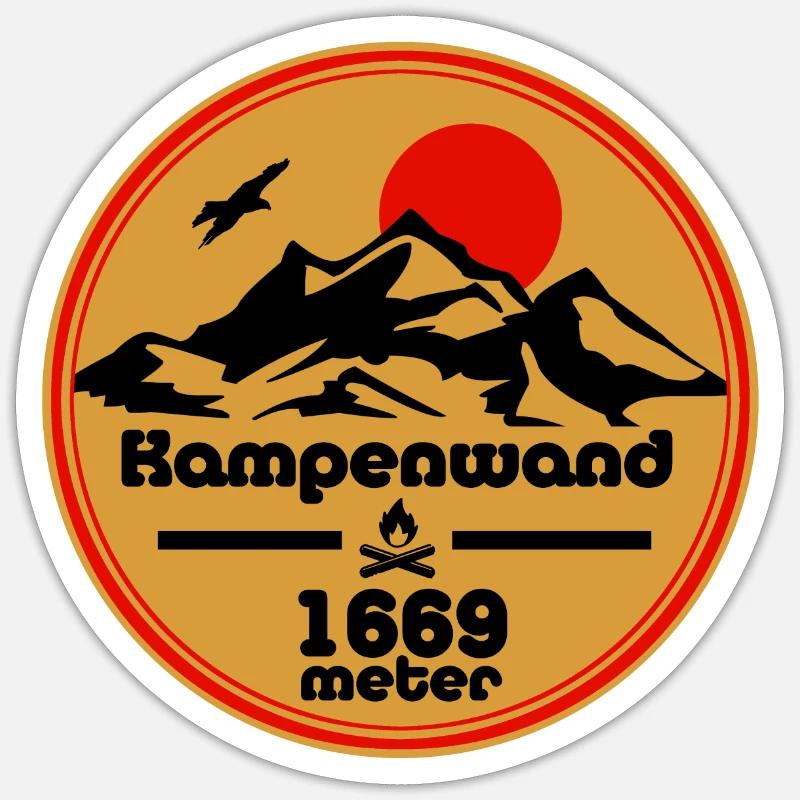 kampenwand - Sticker Größe S (10 x 10 cm) - Mattweiß
