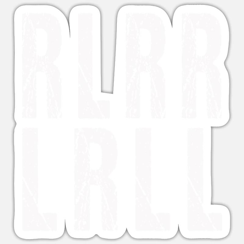 Paradiddle Music Notes Compétences de batterie - Sticker taille S (10 x 10 cm) - blanc mat