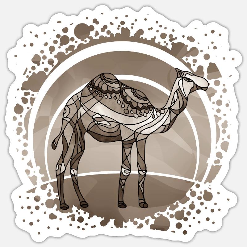Kamel Sticker Größe S (10 x 10 cm)