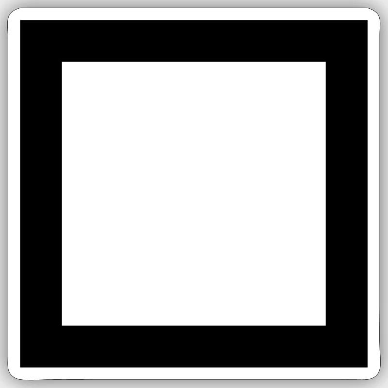 Rectangle d’icône carré - Sticker taille S (10 x 10 cm) - blanc mat