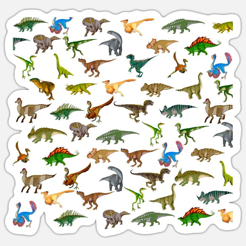 Dinosaurs - Sticker size S (10 x 10 cm) - white matte