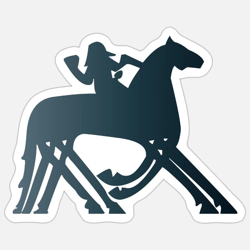 Odino & Sleipnir Sticker formato S (10 x 10 cm)