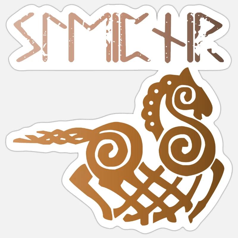 Sleipnir - Cheval d’Odin Sticker taille S (10 x 10 cm)